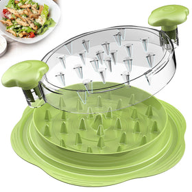 SURETIVIAN chicken shredder twist with brush and fork for quick shredding