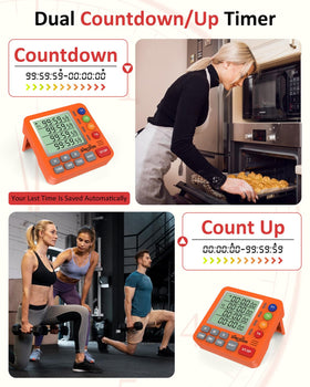 Suretivian timer's large display ensures readability from across the kitchen.