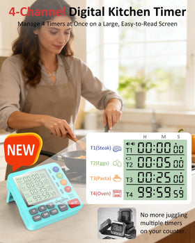 SURETIVIAN timer with 20-degree stand for easier kitchen viewing