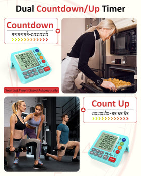 SURETIVIAN timer counts up to 99h59m59s for extended tasks