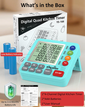 SURETIVIAN timer arrives with two AAA batteries for immediate use