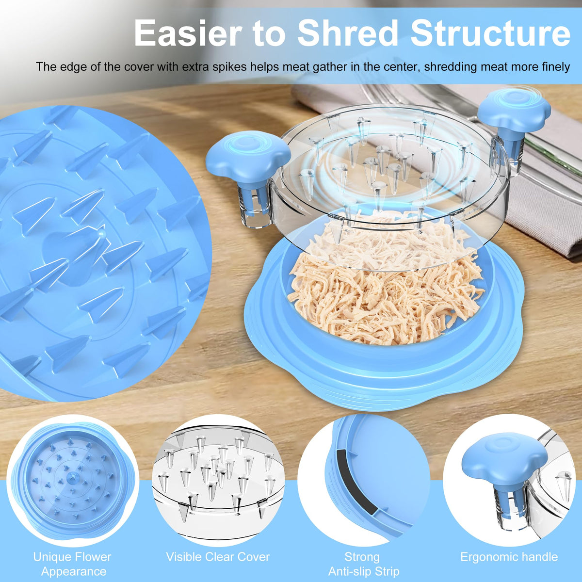 SURETIVIAN ergonomic handle provides comfortable, controlled shredding.