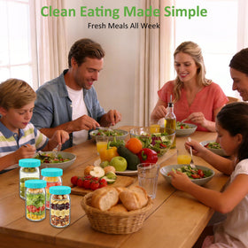 SURETIVIAN versatile glass container for salads, oats, yogurt.