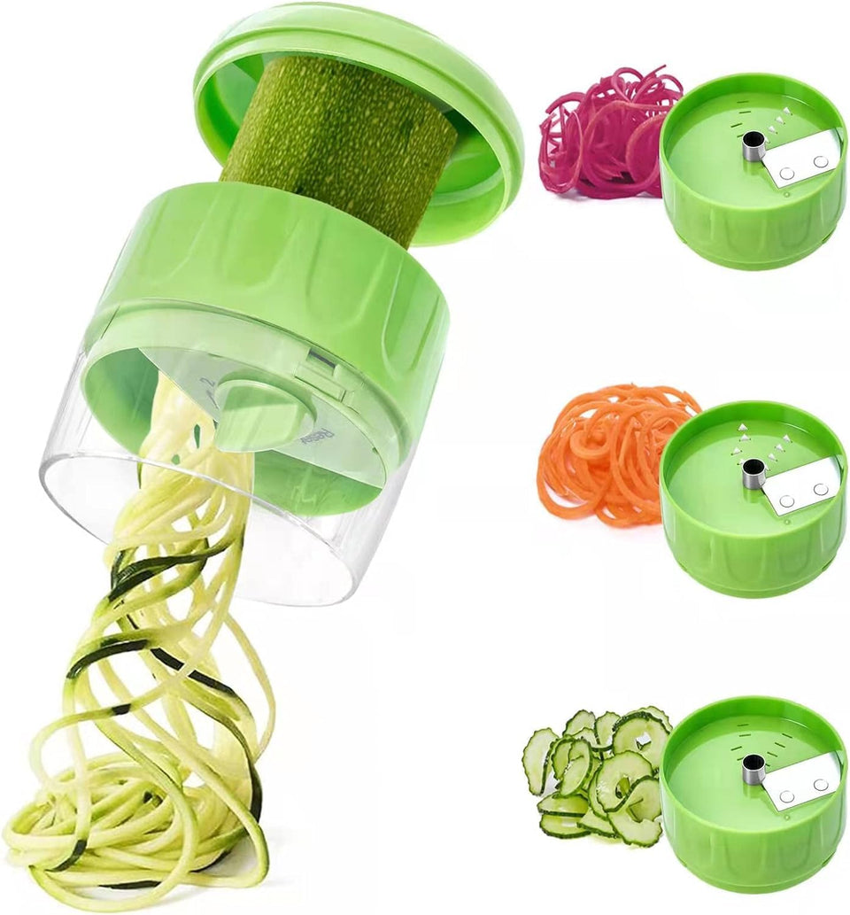 SureWin 3-in-1 spiralizer assembly enabling versatile veggie prep for quick meals.