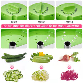 SureWin spiralizer front view highlights compact design for easy storage.