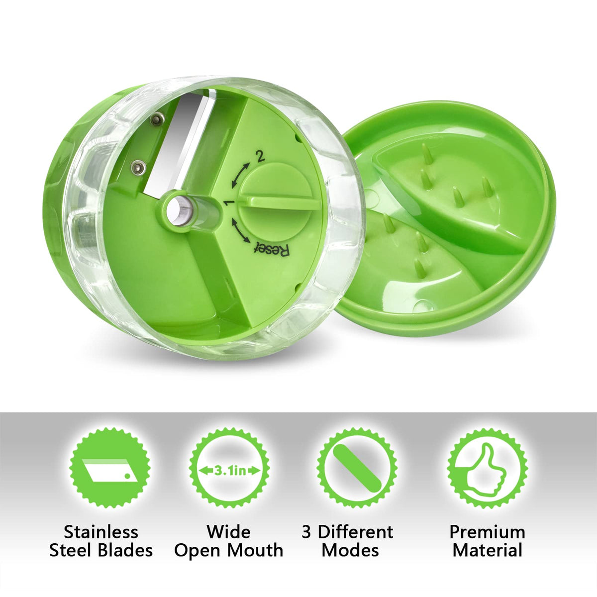 SureWin stainless steel blades deliver sharp performance with safe, non-slip operation.
