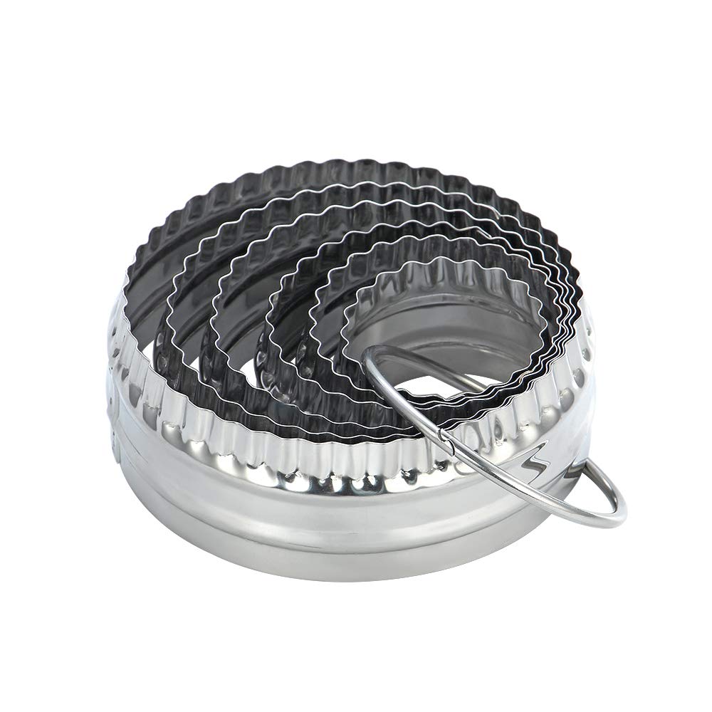 SurgeHai fluted round cutter 2.0-inch for precise cookie shapes and crackers.