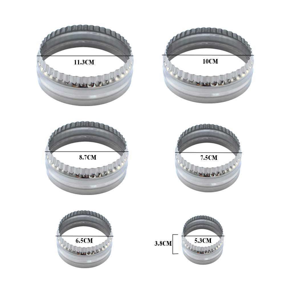 SurgeHai fluted round cutter 2.5-inch ideal for biscuits and small pastries.