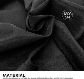 Close-up texture of Surmente polyester tablecloth for lasting wear and clean presentation.
