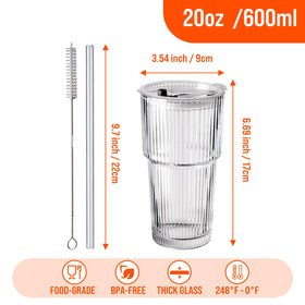 Suroque glass straws for tumbler offer a reusable eco-friendly sipping option.