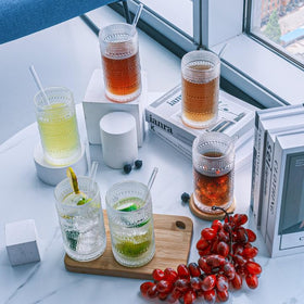 Suroque retro kitchen bar glassware adds character to dining spaces