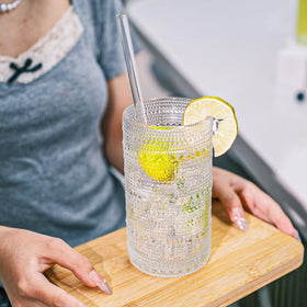 Suroque vintage hobnail design glasses enhance table aesthetics