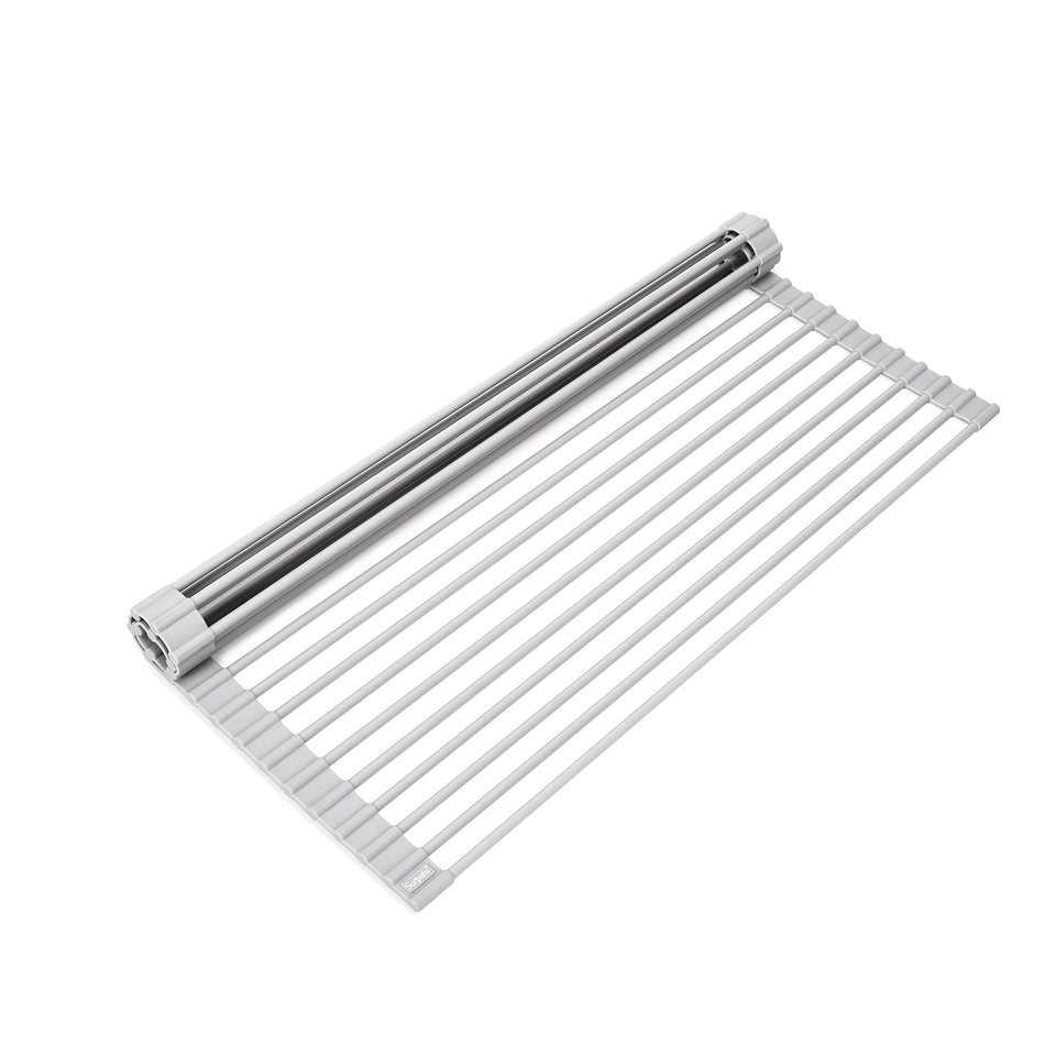 Surpahs roll-up over-sink rack dries large loads safely