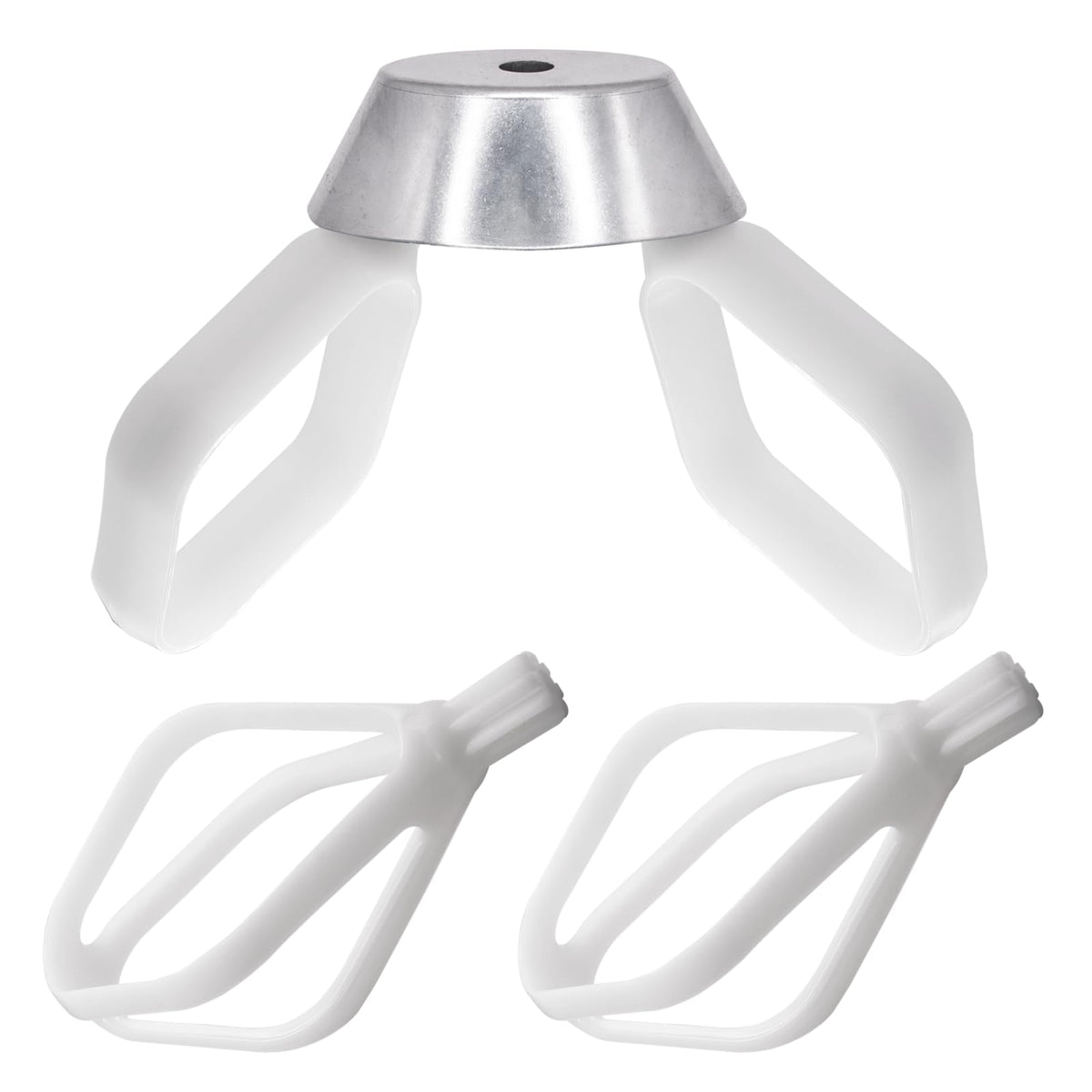 Surpouf cookie paddles with metal whip drive for precise, smooth dough mixing.