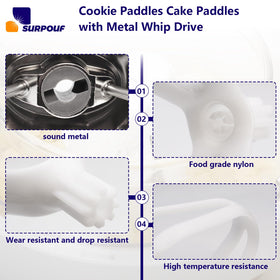 Surpouf vertical mixer paddle features precise design to avoid bowl contact.