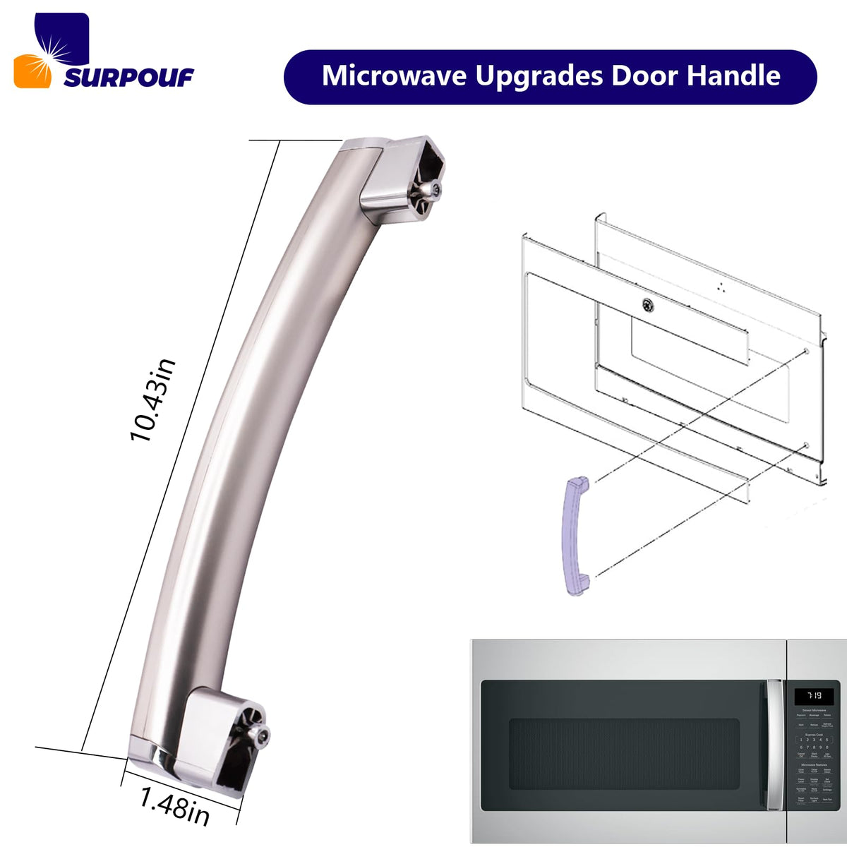 SURPOUF WB15X21101 side view, slim profile for quick replacement.