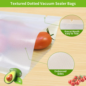 SurpOxyLoc 11x20 bag roll close-up; PA+PE multilayer preserves freshness.