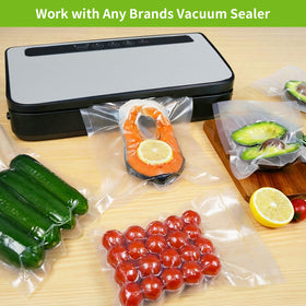 SurpOxyLoc 11x20 vacuum bag roll front view; clear design for easy identification.