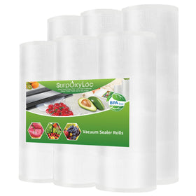 SurpOxyLoc 8x20 vacuum bag roll front view; heavy-duty BPA-free for safe storage.