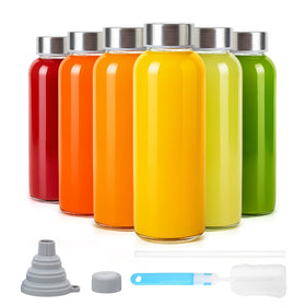 Sursip 10 oz glass bottle with stainless steel lid for spill-free on-the-go hydration.