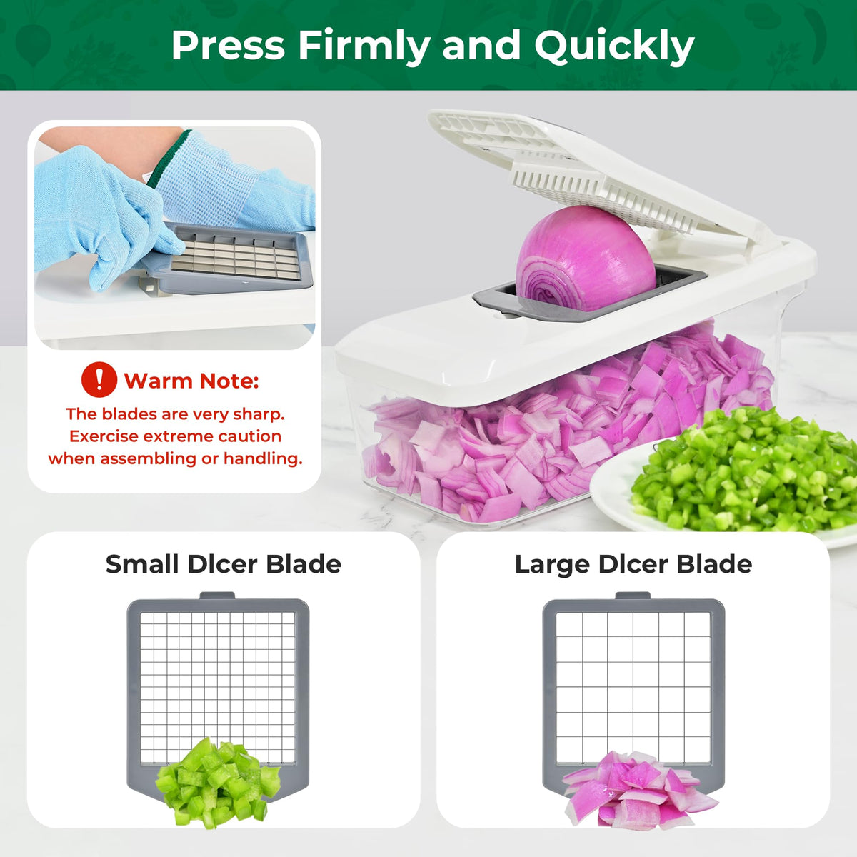 SUSTEAS 6-blade assembly exposed for slicing, shredding, and grating.