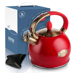 SUSTEAS BPA-free stainless steel kettle for peace of mind.