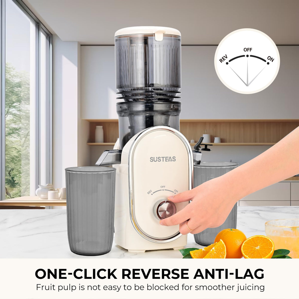 SUSTEAS pulp cup 470ml for convenient pulp collection.