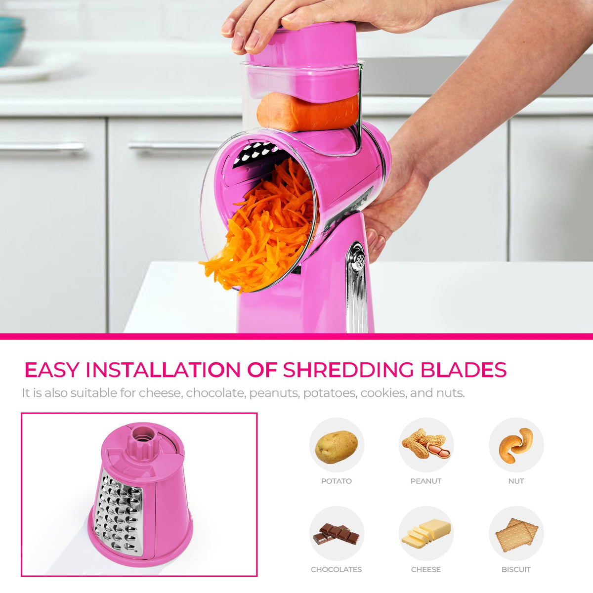 SUSTEAS easy-clean design with disassemblable blades.