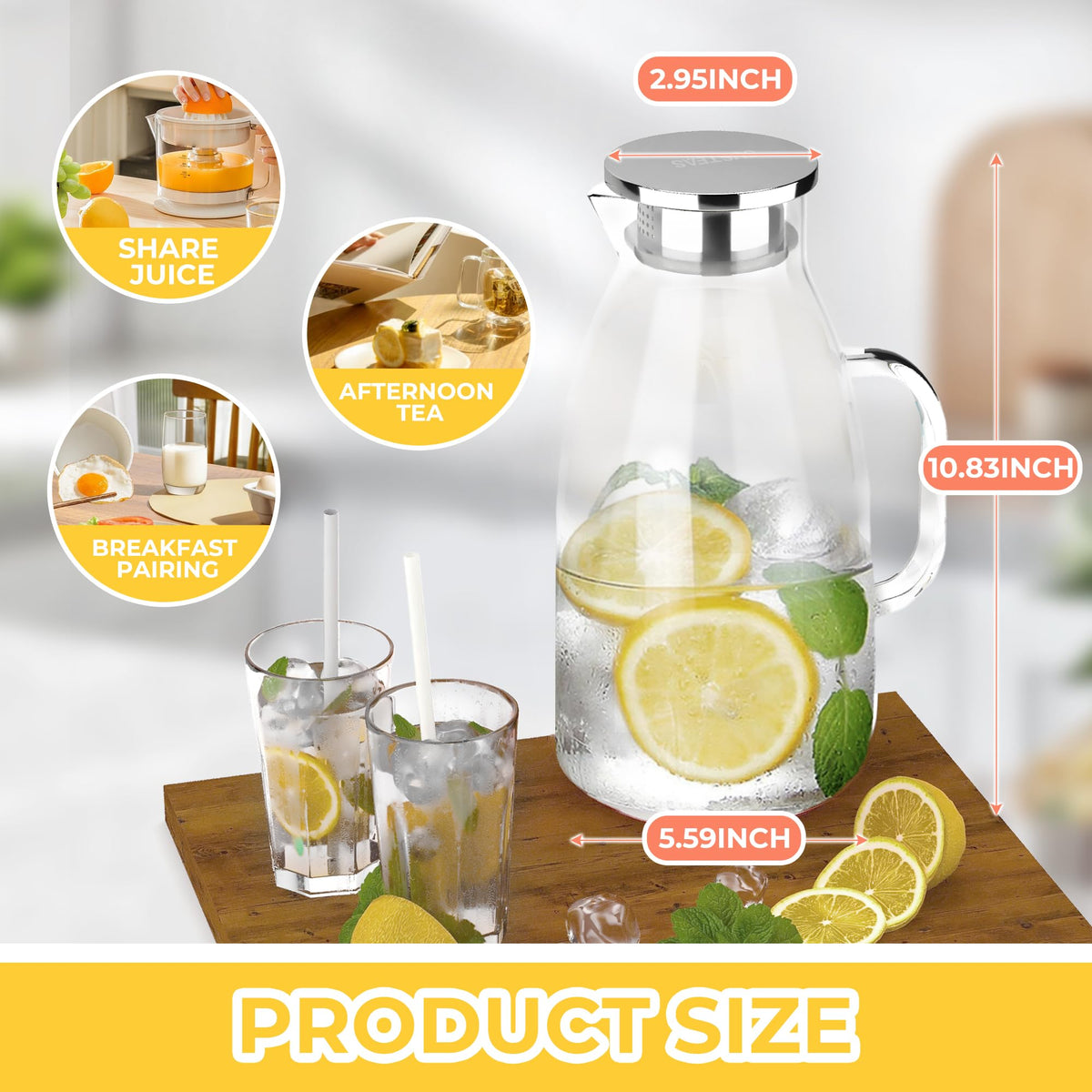 SUSTEAS easy-grip handle for comfortable pouring.