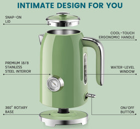SUSTEAS cordless base enables easy pouring from any angle.