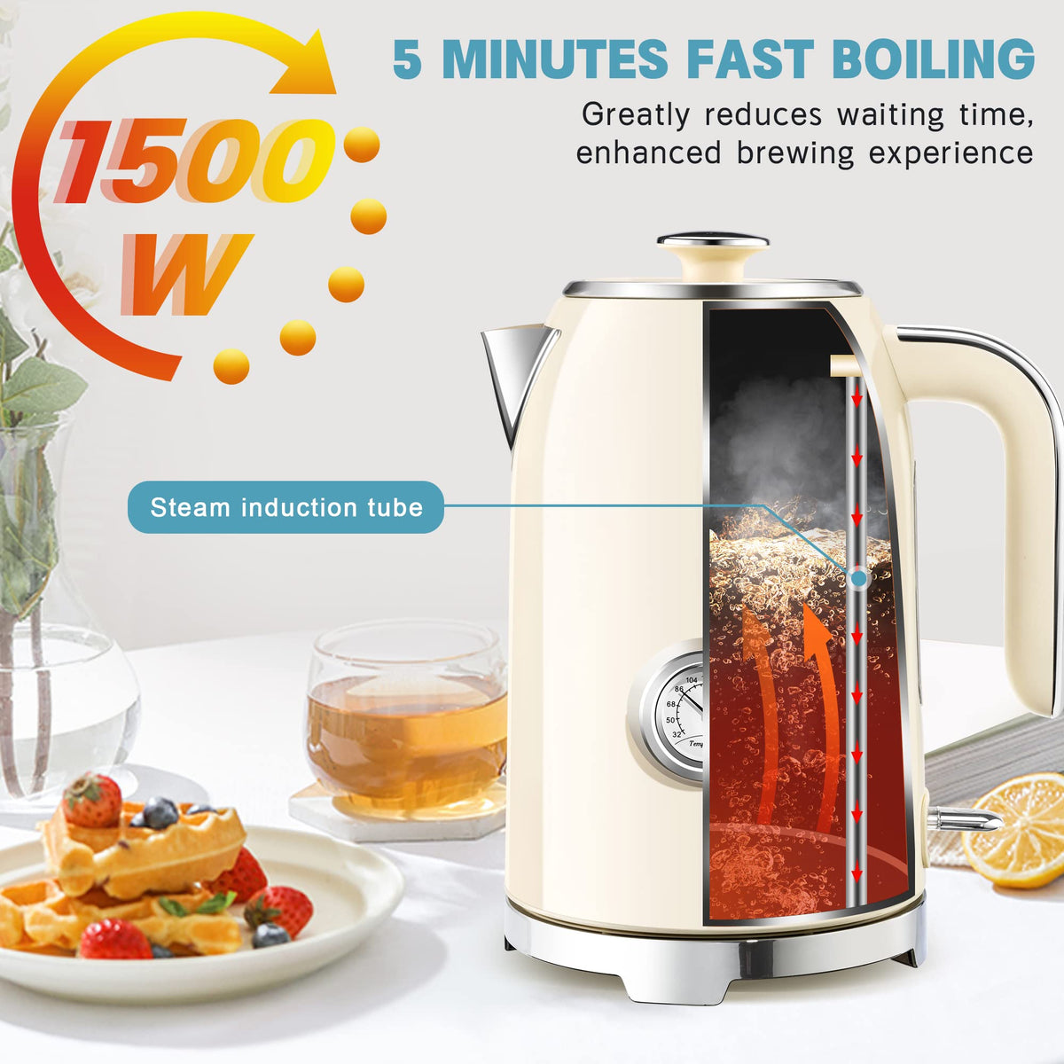 SUSTEAS lift-off lid enables easy cleaning and quick refills