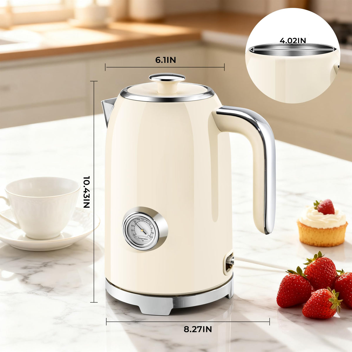 SUSTEAS non-slip base keeps the kettle stable
