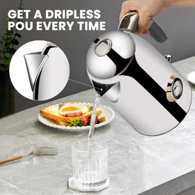 SUSTEAS V-shaped spout concentrates pour with no-drip performance