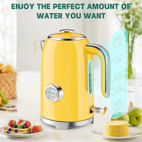 SUSTEAS vintage yellow finish adding retro kitchen charm
