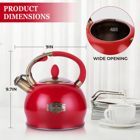 SUSTEAS gift-ready red kettle in premium packaging.