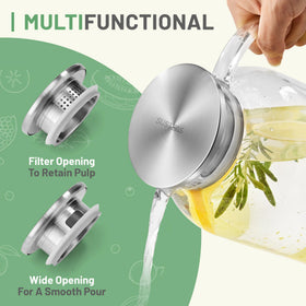 SUSTEAS pitcher shows drip-proof spout for mess-free pouring