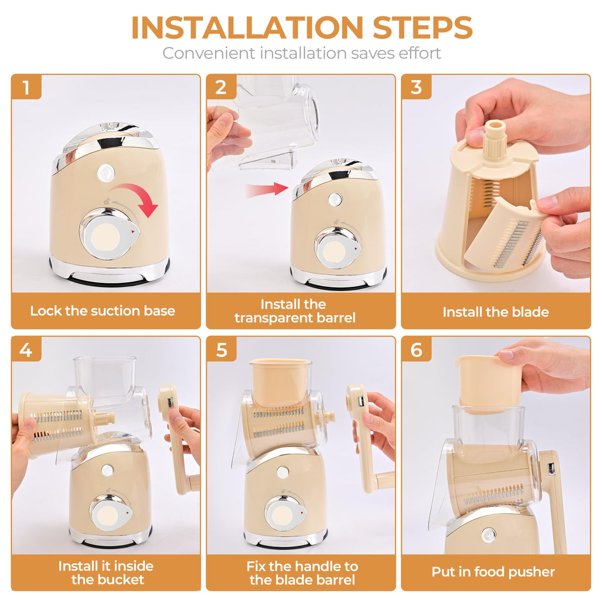 SUSTEAS suction base keeps grater steady on smooth countertops