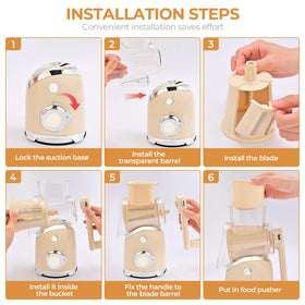 SUSTEAS suction base keeps grater steady on smooth countertops
