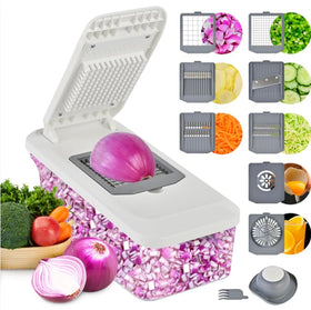 SUSTEAS vegetable chopper front view for quick meal prep.