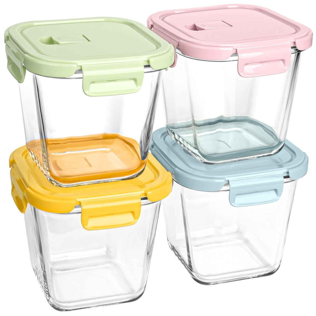 Susukkie 32oz glass soup container with lid showing airtight seal for freshness