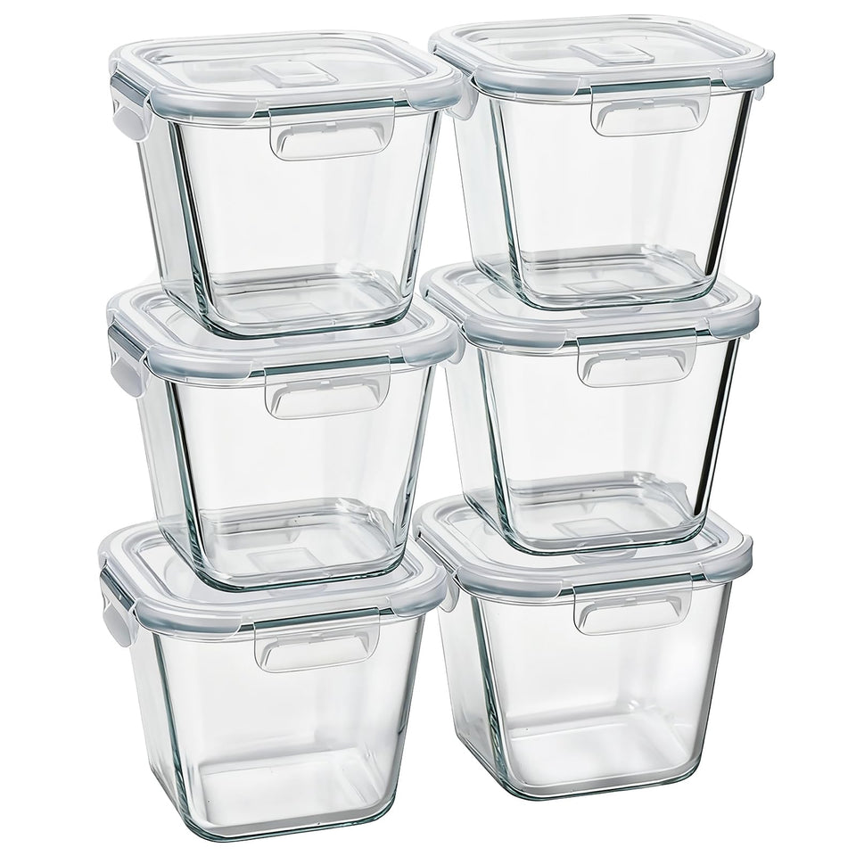 Susukkie 32oz glass soup container with lid shown for portable meals
