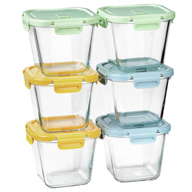 Susukkie 32oz glass soup containers with lids for fresh, portioned meals.