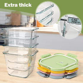 Susukkie 4-pack meal prep containers fit standard shelves