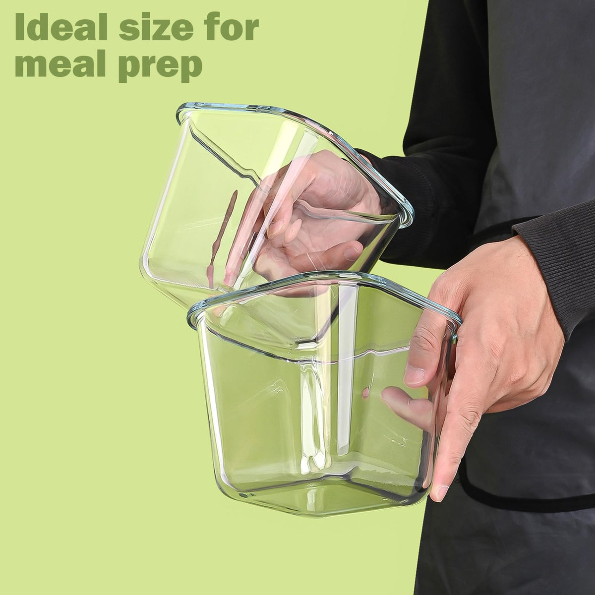 Susukkie borosilicate glass 4-cup storage demonstrates clear visibility
