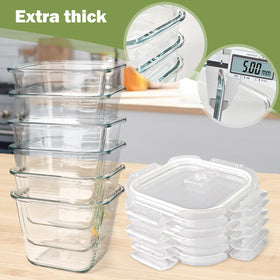 Susukkie clear glass soup containers ideal for meal prep and freezing