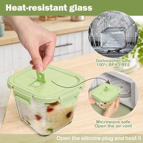 Susukkie freezer to microwave safe glass enables quick reheating.