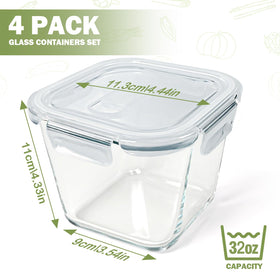 Susukkie 32 oz glass storage viewable jar for quick identification.