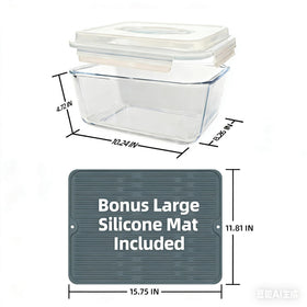 Susukkie rectangular storage shows space-saving fridge organization for larger families.