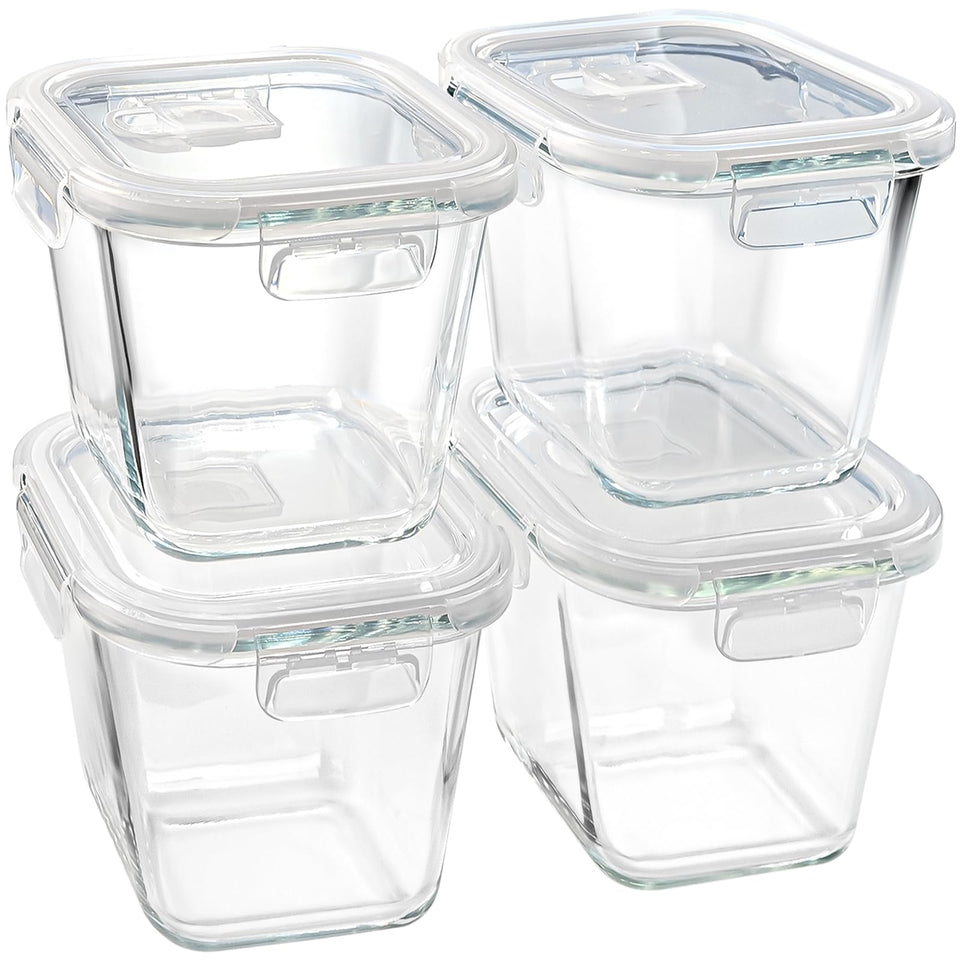 Susukkie glass soup container with lid for meal prep and leftovers.