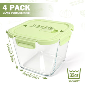 Susukkie square stackable glass containers save fridge space while keeping meals organized